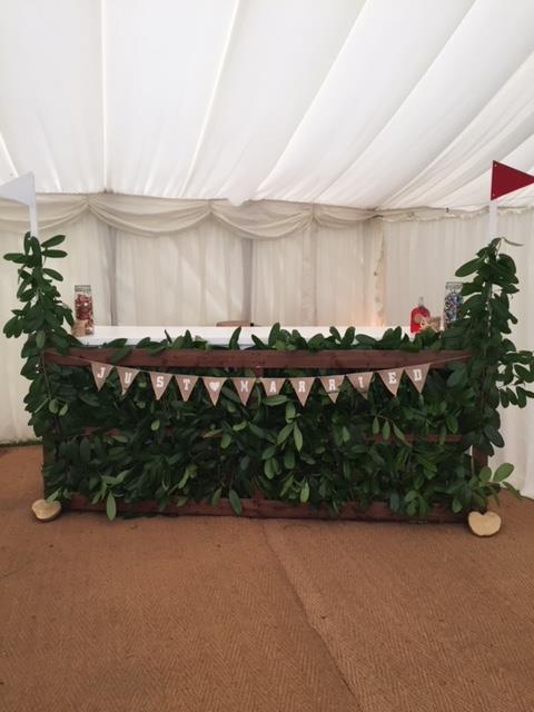 Wedding catering marquee village hall